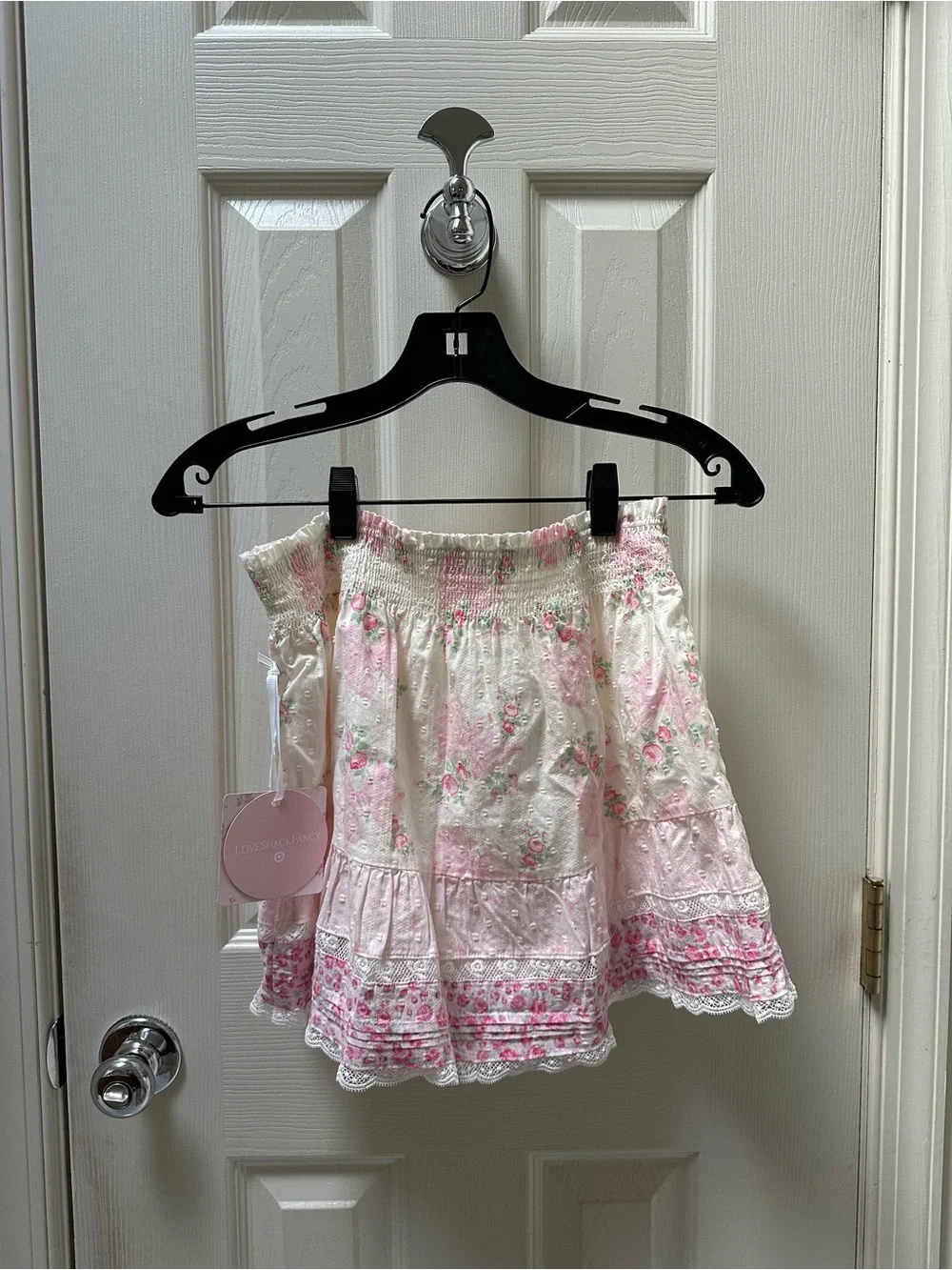 LoveShackFancy x Target Girls' Clara Blooming Bows Rose Pink Tiered Skirt Sz 16